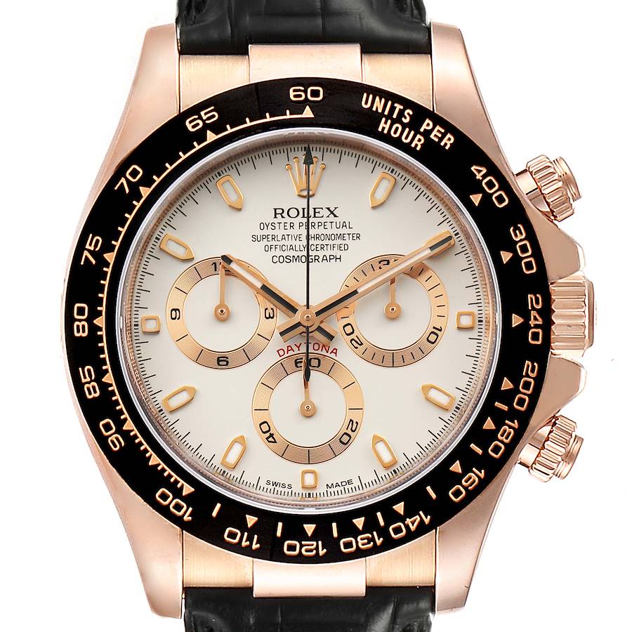 Rolex Cosmograph Daytona Rose Gold Everose Mens Watch 116515 SwissWatchExpo