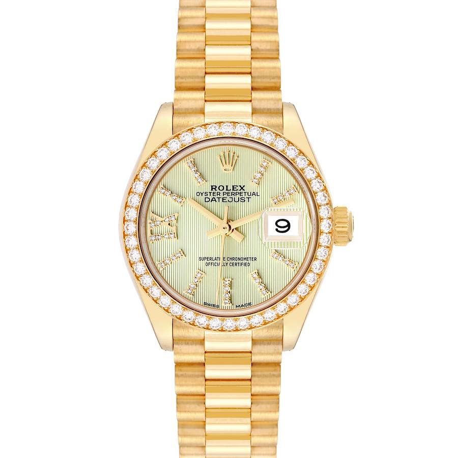 Rolex Datejust President Yellow Gold Diamond Bezel Ladies Watch 279138 Box Card SwissWatchExpo