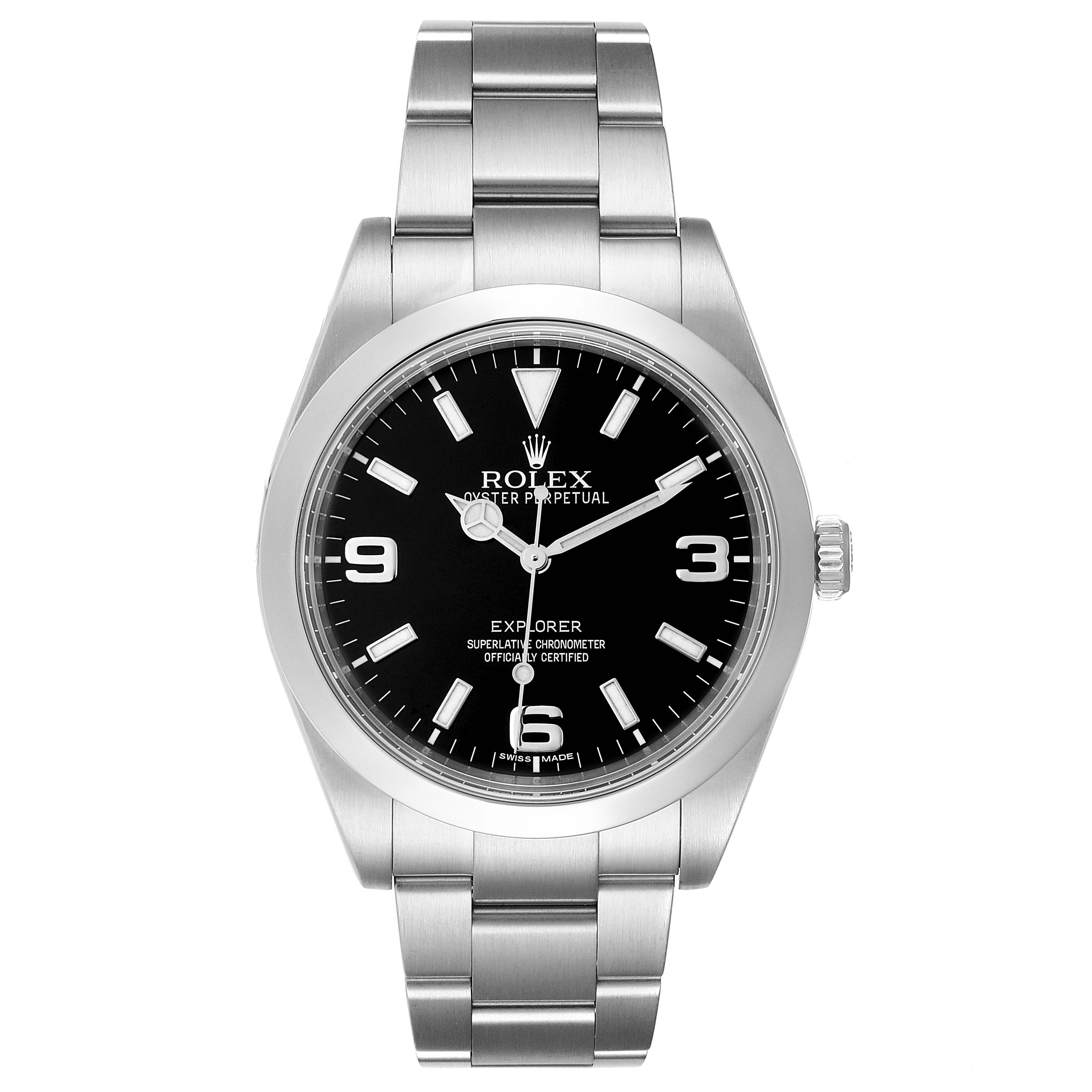 Rolex Explorer I 39 Black Dial Automatic Mens Watch 214270 | SwissWatchExpo