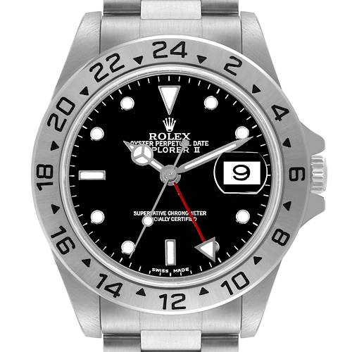 Photo of Rolex Explorer II GMT Black Dial Steel Mens Watch 16570