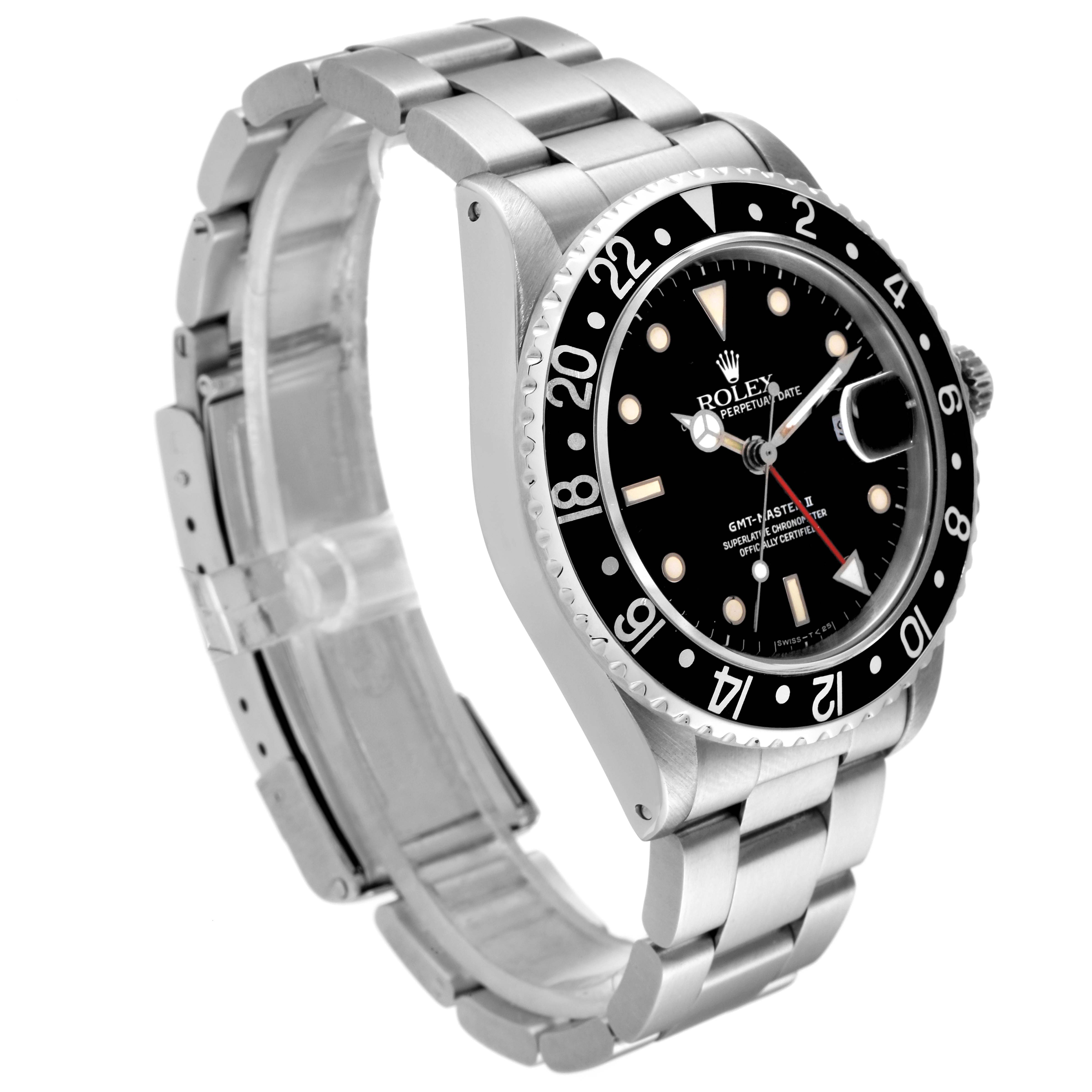 The Vintage Collection model by Rolex is shown from an angled side view, highlighting the bracelet, bezel, and dial.