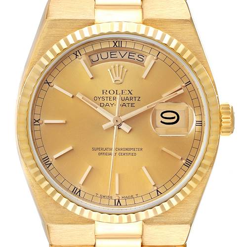 Photo of Rolex Oysterquartz President Day-Date Yellow Gold Mens Watch 19018