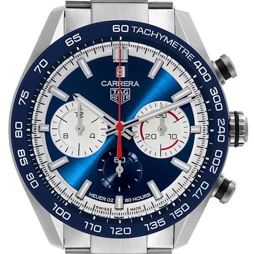 Photo of Tag Heuer Carrera 160 Years Anniversary Blue Dial Steel Watch CBN2A1E Box Card