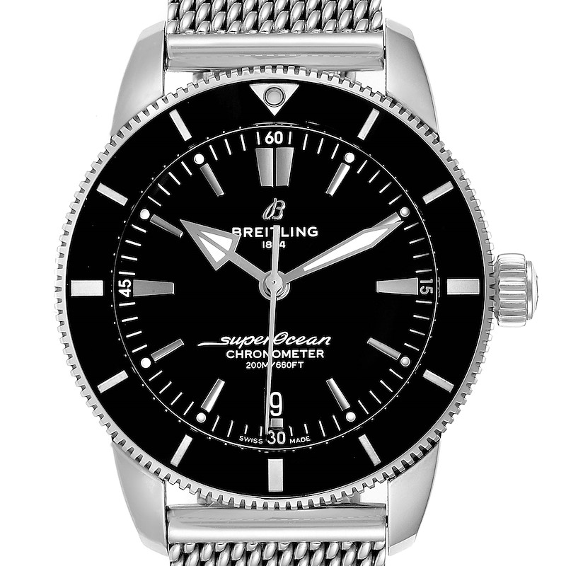 Breitling Superocean Heritage B20 44 Black Dial Mens Watch AB2030 Box Card SwissWatchExpo