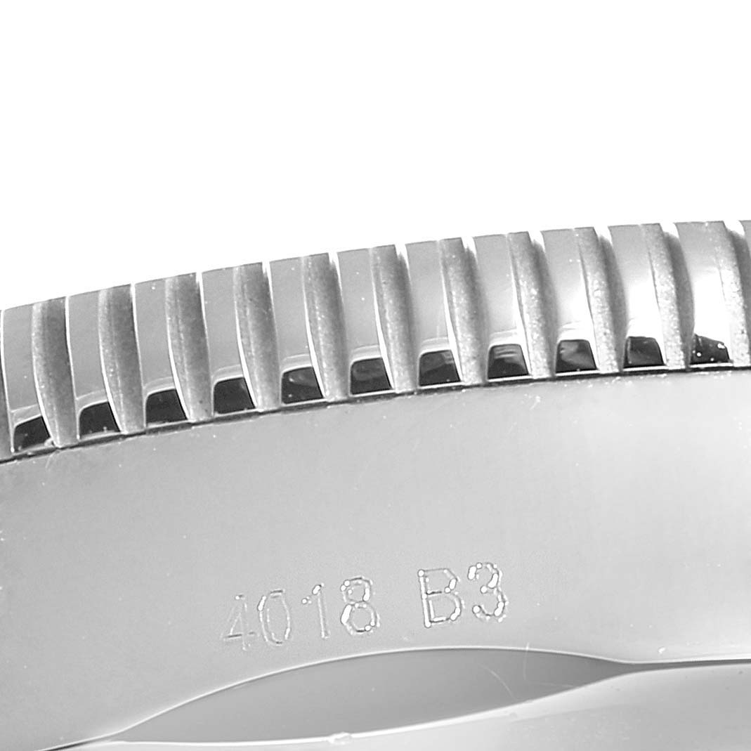 The image shows a close-up view of the bezel and side of the Breitling Superocean AB2030 Men's Stainless Steel Black Dial AB2030 Men's Stainless Steel Black Dial watch.