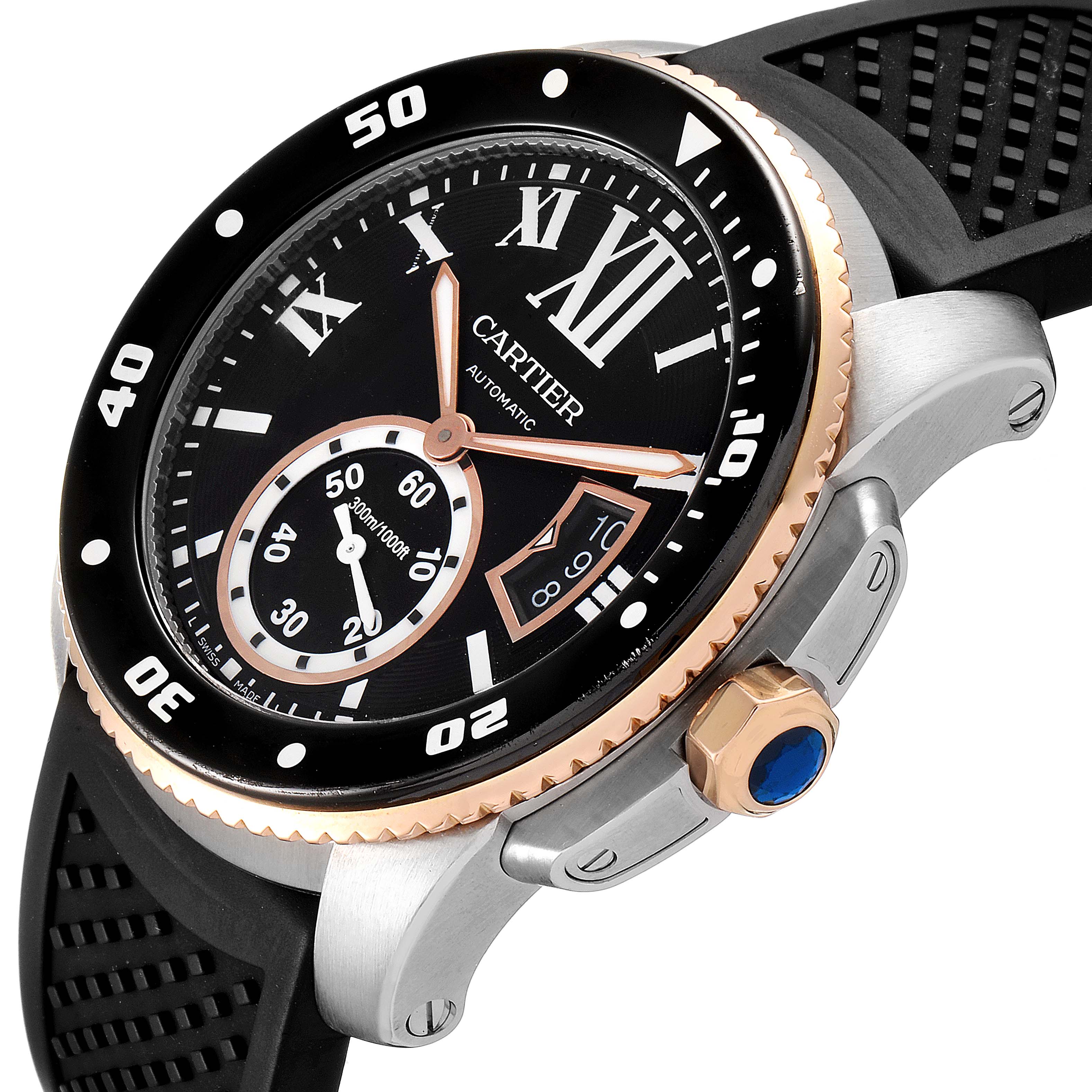 rose gold cartier watch mens