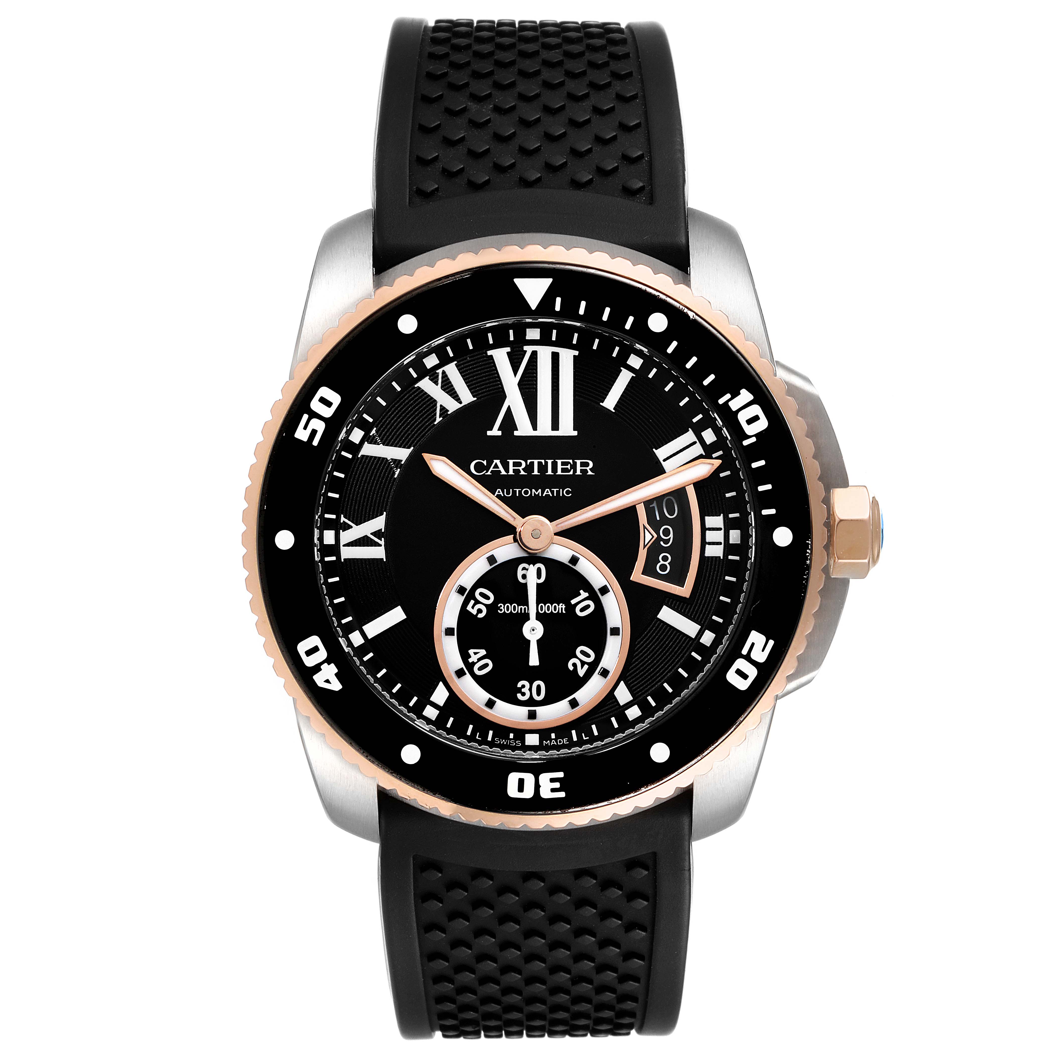 rose gold cartier watch mens