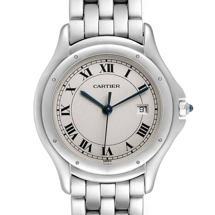 Cartier Cougar Silver Dial Steel Unisex Watch 987904 SwissWatchExpo