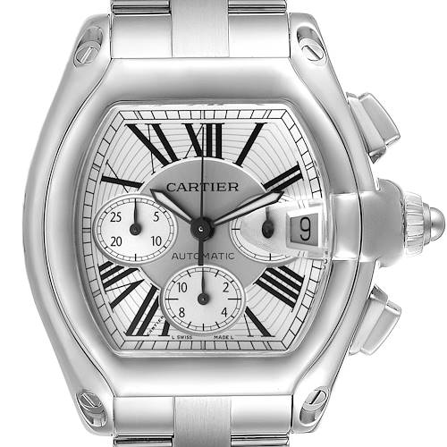 Photo of Cartier Roadster XL Chronograph Automatic Mens Watch W62019X6 Box Papers