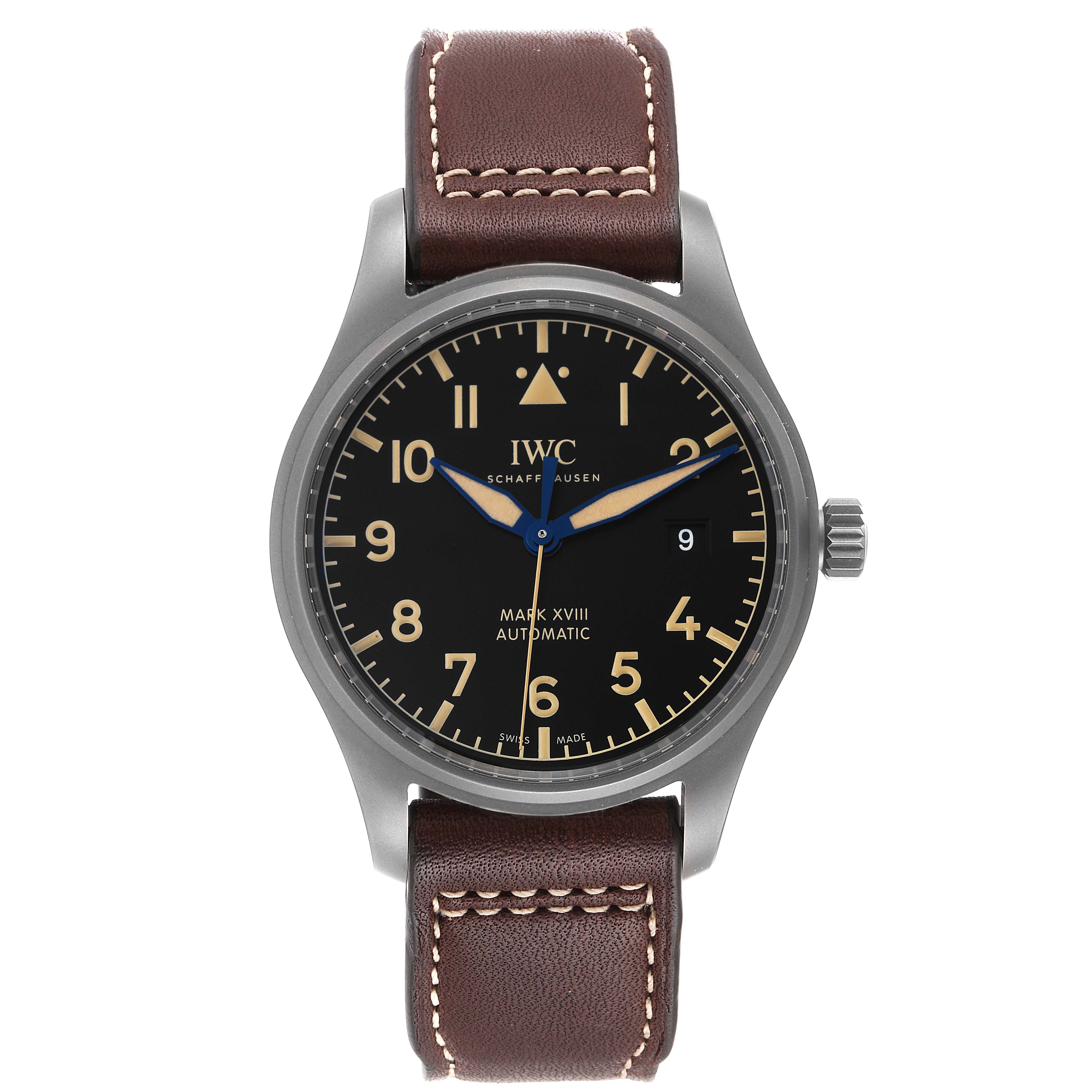 IWC Pilot Mark XVIII Heritage Titanium Mens Watch IW327006 Box Card ...