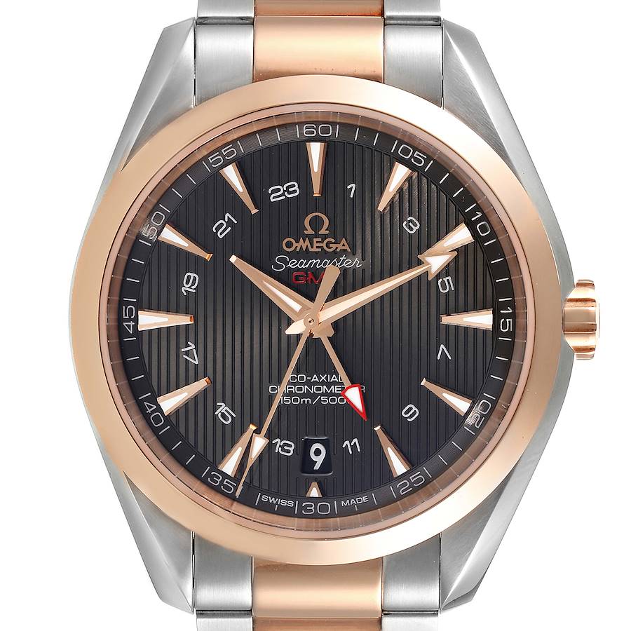 Omega Seamaster Aqua Terra GMT Co-Axial Watch 231.20.43.22.06.003 Box Card SwissWatchExpo