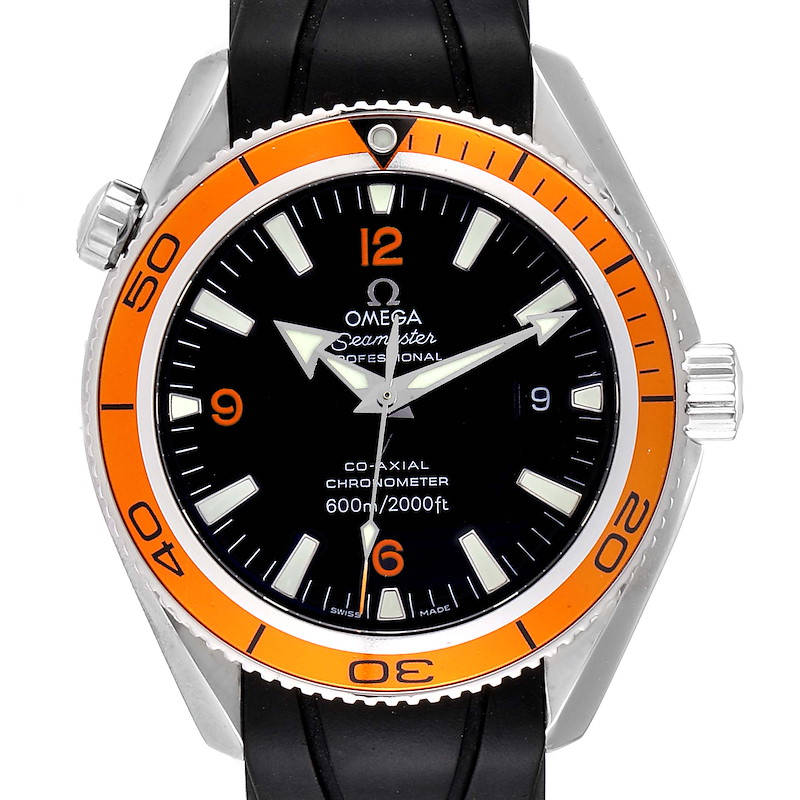 Omega Seamaster Planet Ocean Rubber Strap Mens Watch 2909.50.91 Box Card SwissWatchExpo