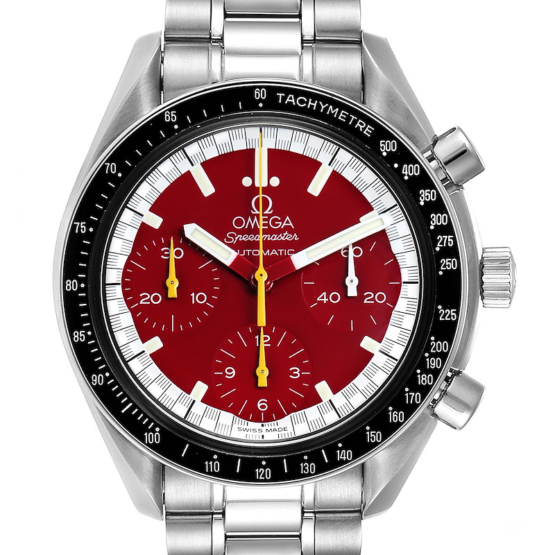 Omega Speedmaster Schumacher Red Dial Automatic Mens Watch 3510.61.00 SwissWatchExpo