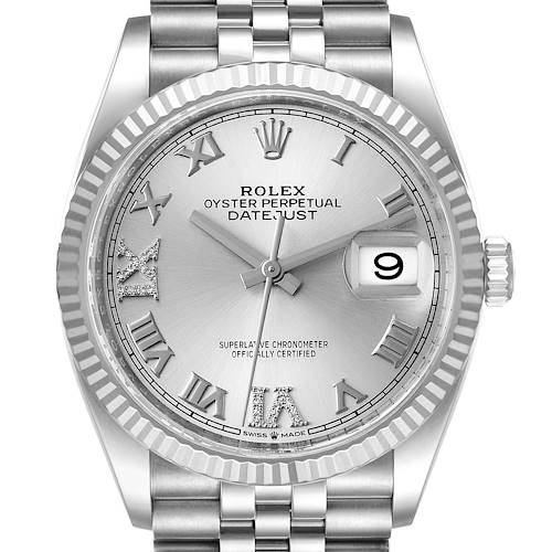 Photo of NOT FOR SALE Rolex Datejust Steel White Gold Silver Dial Diamond Watch 126234 Unworn PARTIAL PAYMENT