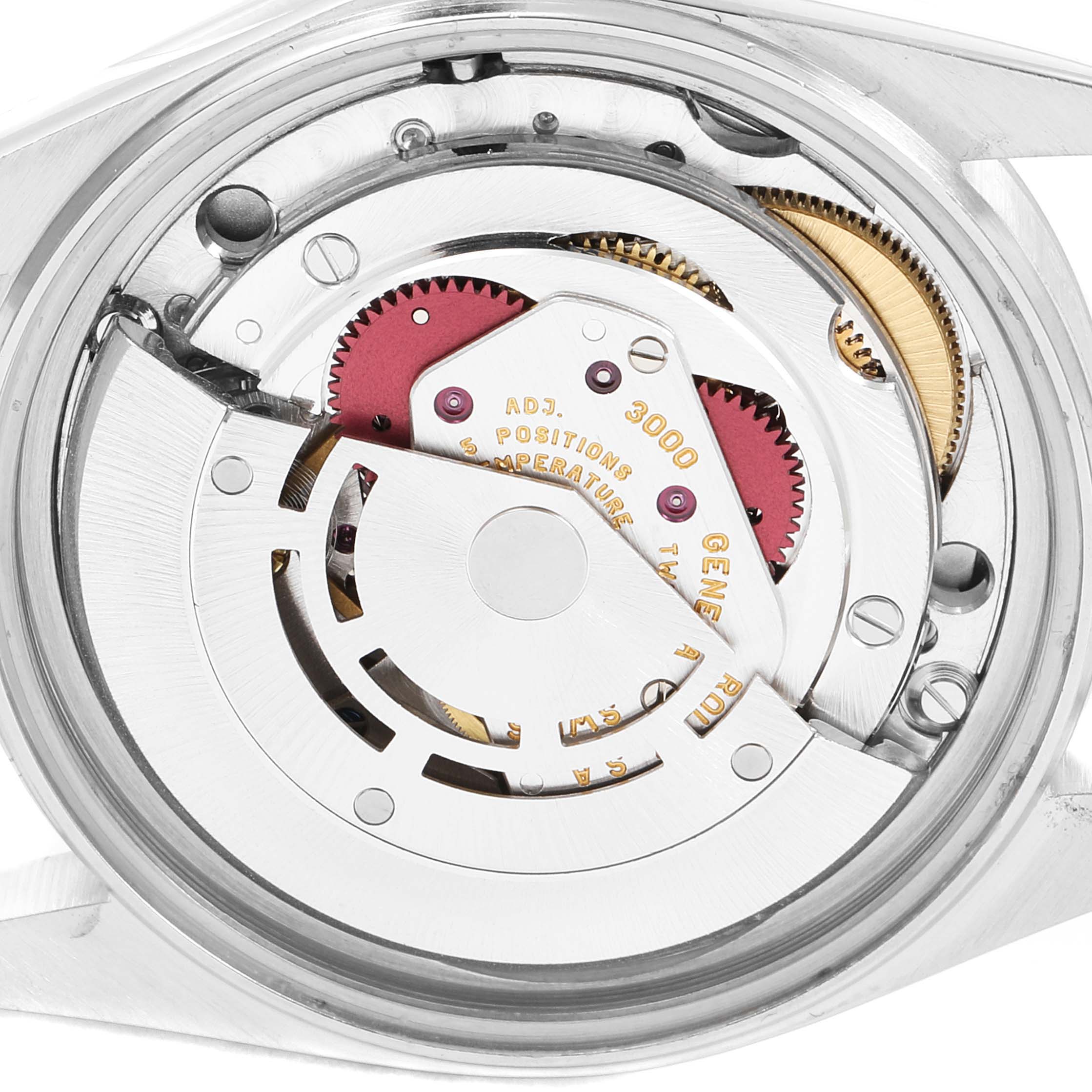 The image shows the movement mechanism from the back of a Rolex Vintage Collection 16014 Men's Stainless Steel Blue Dial 16014 Men's Stainless Steel Blue Dial watch model.