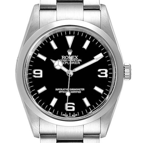 Photo of Rolex Explorer I Black Dial Stainless Steel Mens Watch 114270