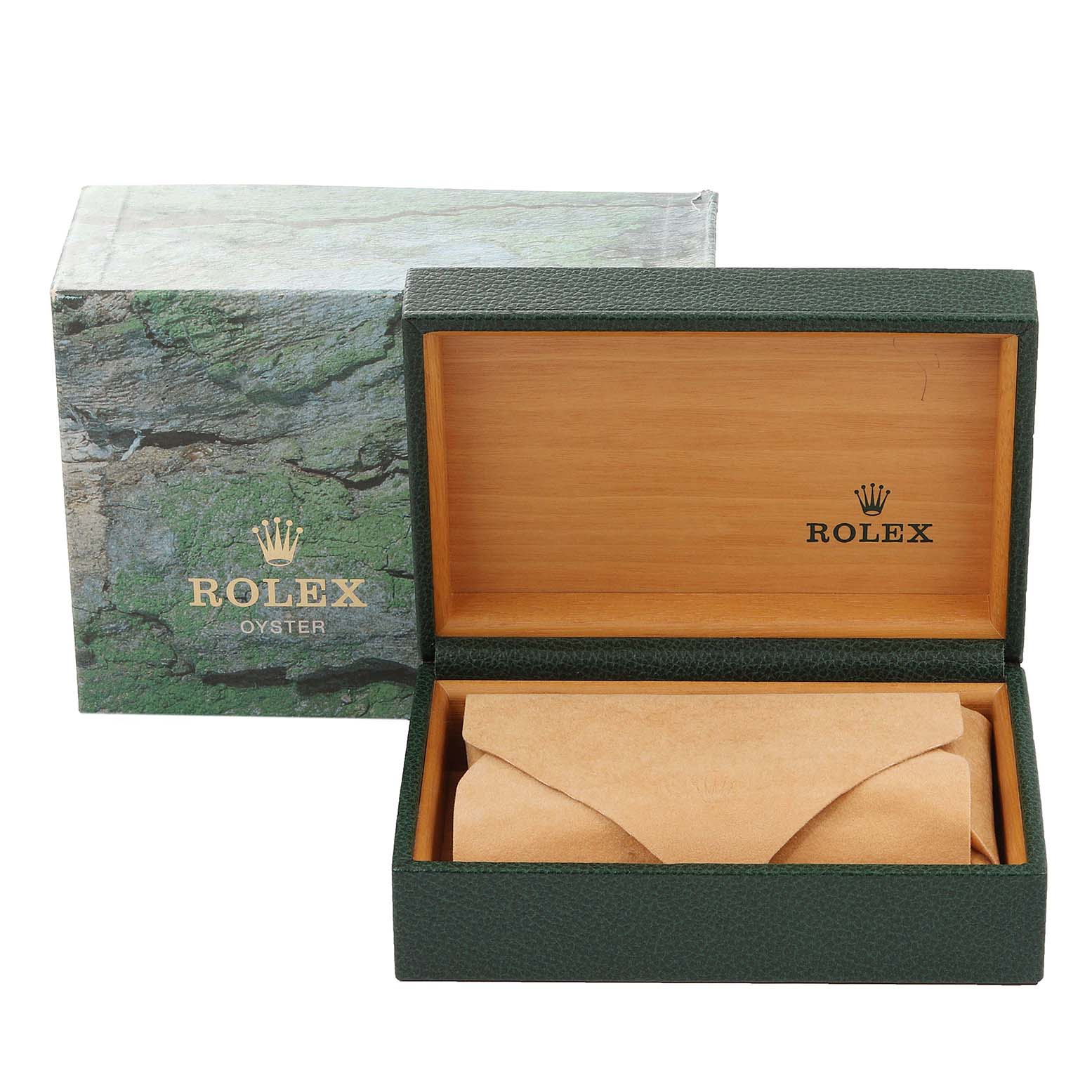 The image shows the packaging box and case for the Rolex Yacht-Master 168623 Men's Steel and Gold (two tone) Grey Dial 168623 Men's Steel and Gold (two tone) Grey Dial watch.