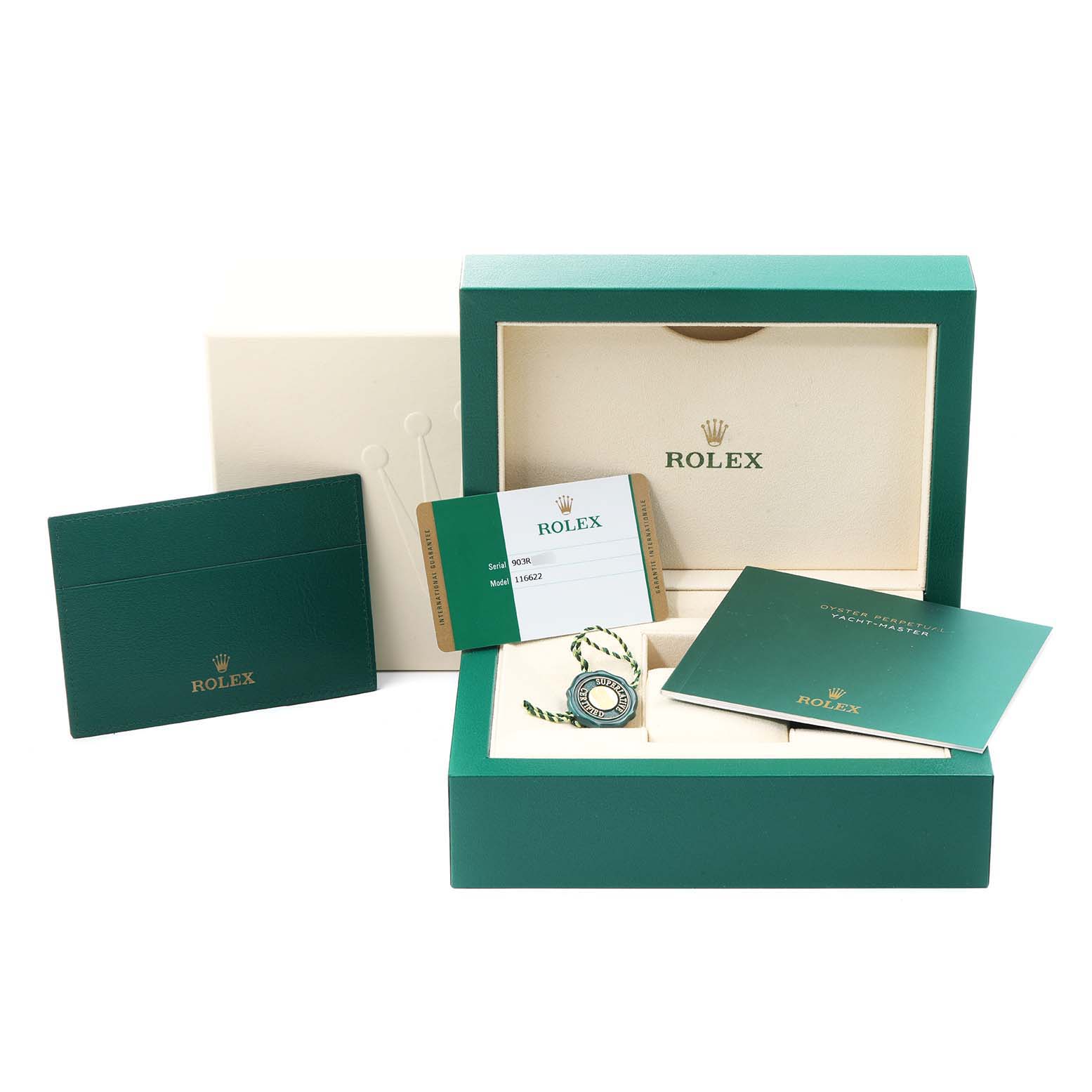 This is a boxed set for a Rolex Yacht-Master 116622 Men
s Stainless Steel Grey Dial 116622 Men
s Stainless Steel Grey Dial, including manuals, tags, and Best Quality
ation card.