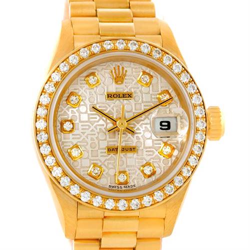 Photo of Rolex President Ladies 18k Yellow Gold Diamonds Watch 69138