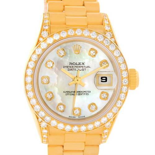 Photo of Rolex President Crown Collection 18K Yellow Gold Diamond Watch 69158