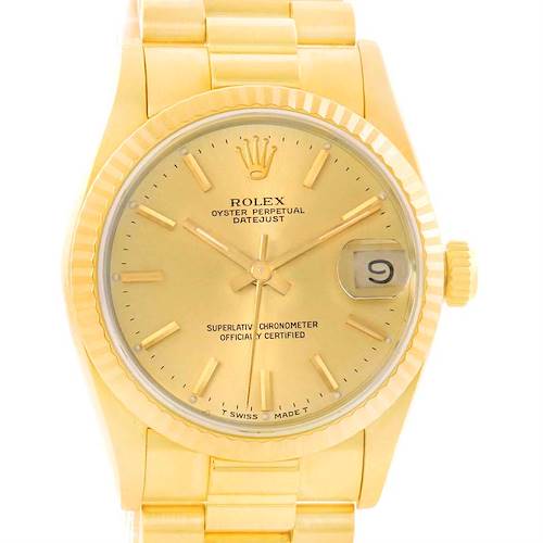 Photo of Rolex President Datejust Midsize 18K Gold Automatic Ladies Watch 68278