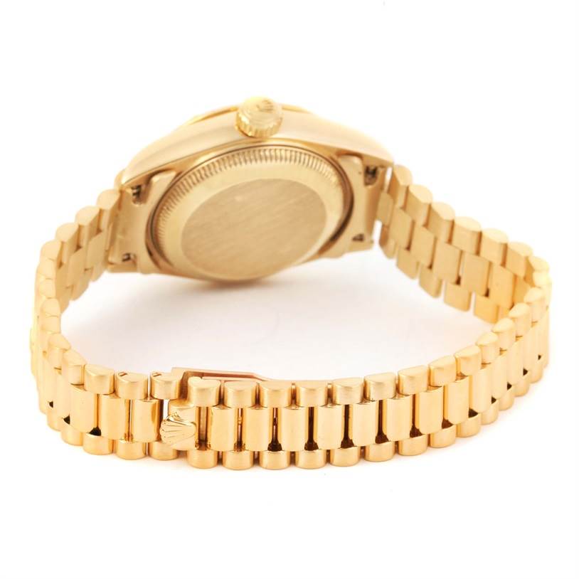 Rolex President Datejust 18k Yellow Gold String Diamond Watch 69258 ...