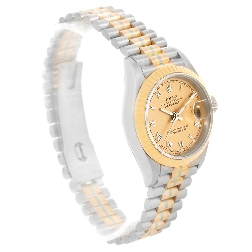 Rolex President Tridor White Rose Yellow Gold Ladies Watch 69179 ...