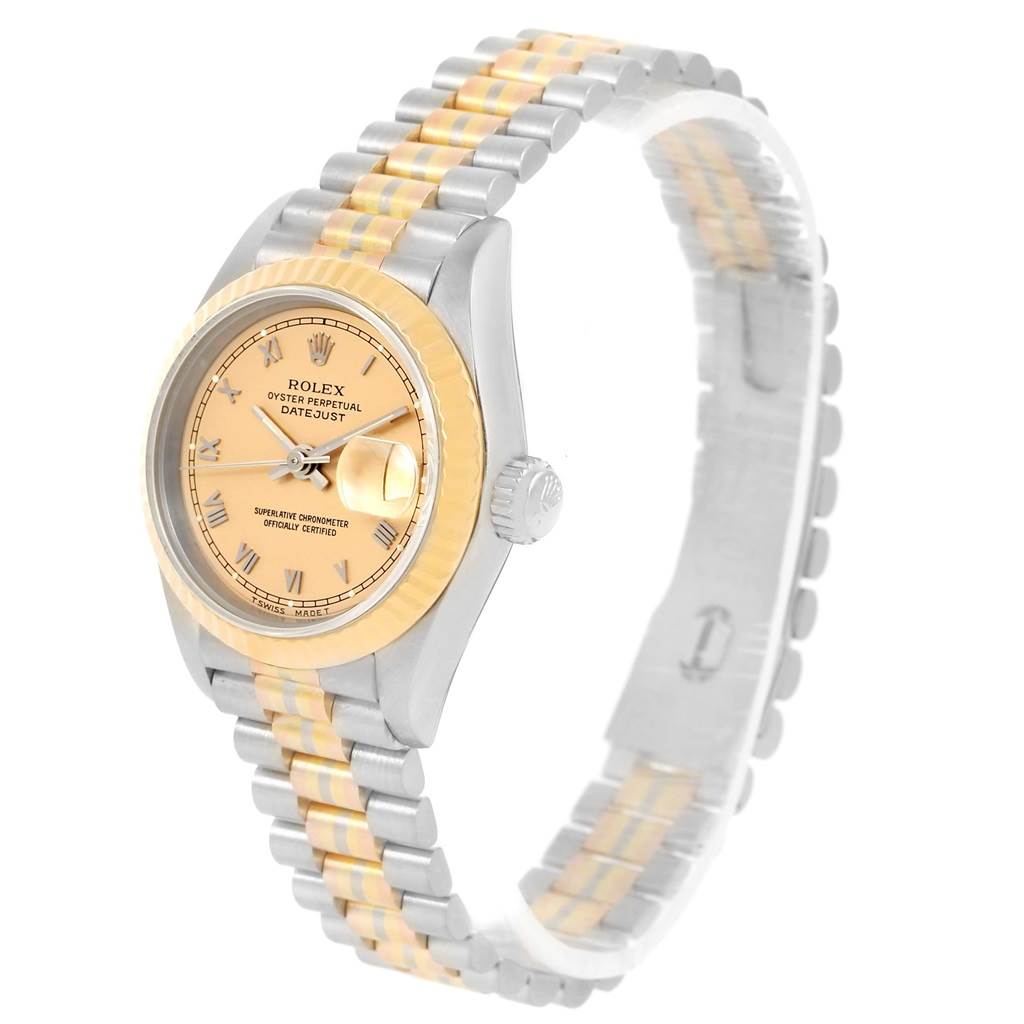 Rolex President Tridor White Rose Yellow Gold Ladies Watch 69179 ...