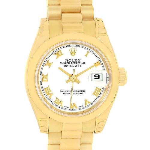 Photo of Rolex President Datejust Ladies 18k Yellow Gold Watch 179168 Unworn
