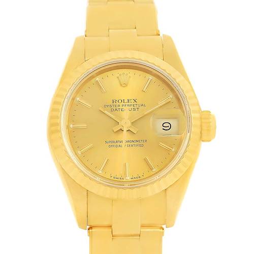 Photo of Rolex President Datejust Yellow Gold Oyster Bracelet Ladies Watch 69178
