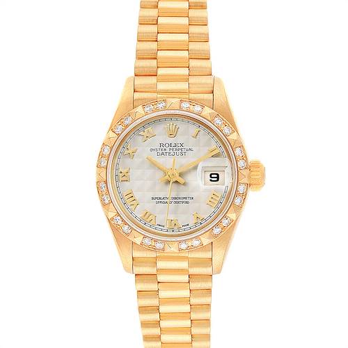 Photo of Rolex President Datejust 18k Yellow Gold Diamond Ladies Watch 69258
