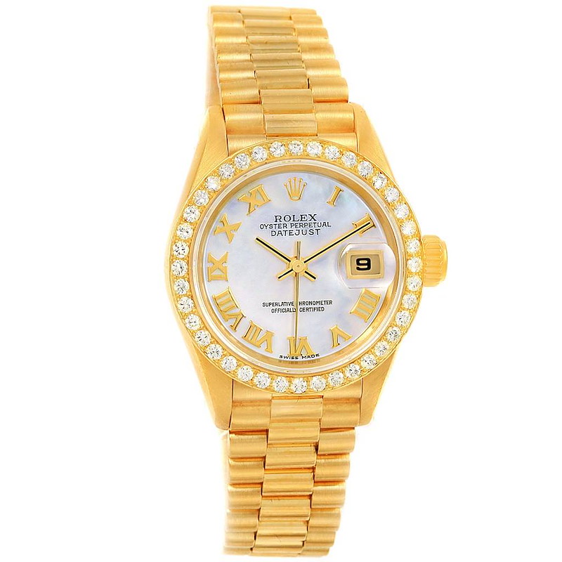 Rolex President Datejust 26mm Yellow Gold MOP Dial Diamond Watch 79178 SwissWatchExpo