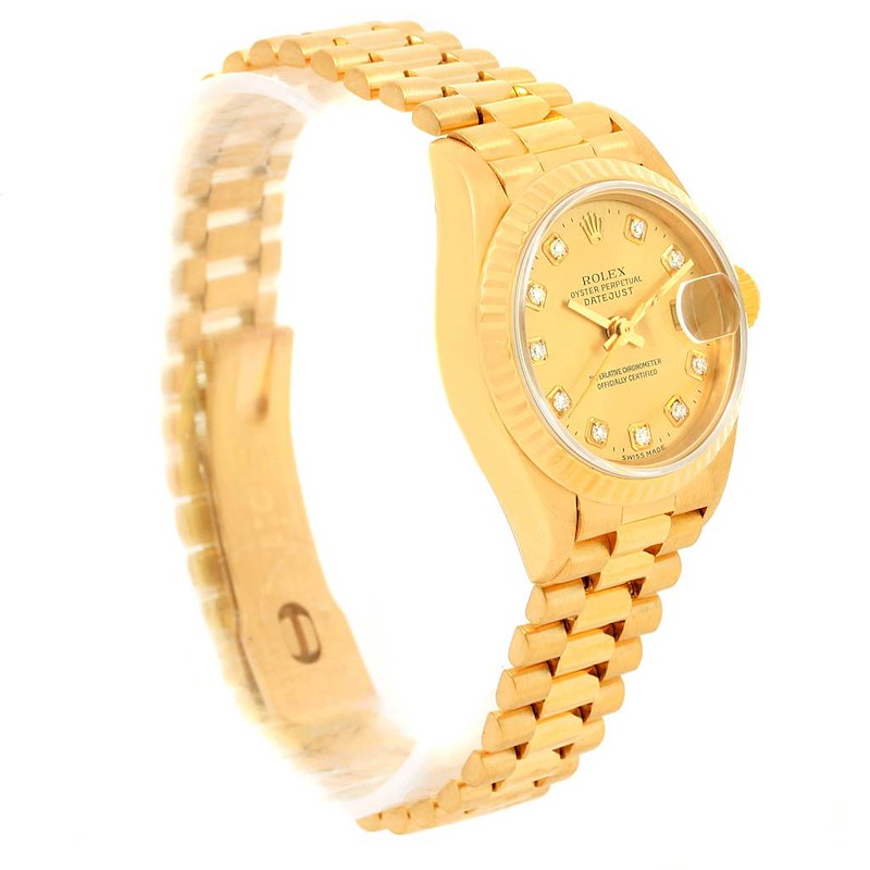 Rolex President Datejust Yellow Gold Diamond Ladies Watch 79178 Box Papers SwissWatchExpo