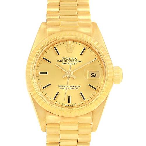 Photo of Rolex Oyster Perpetual Datejust 14K Yellow Gold Ladies Watch 6917