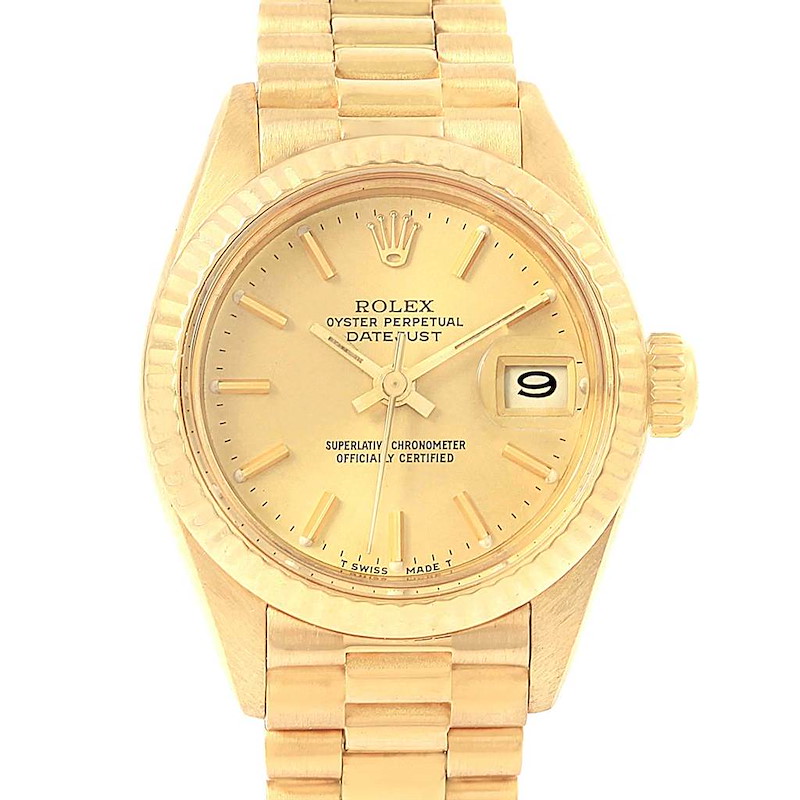 Rolex Oyster 18K Yellow Gold Ladies Watch | SwissWatchExpo