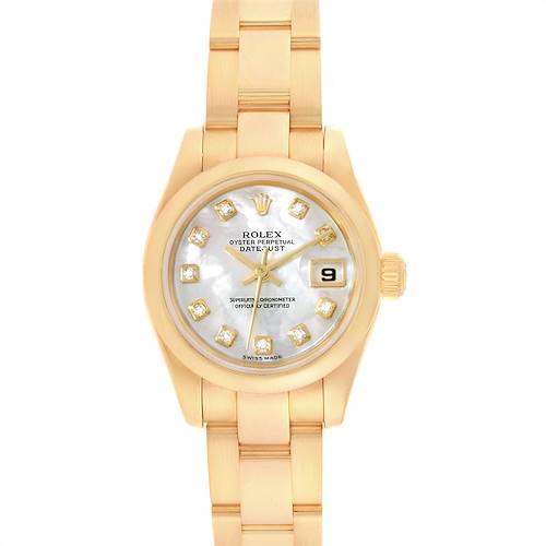 Photo of Rolex President Yellow Gold MOP Diamond Ladies Watch 179168 Box Papers