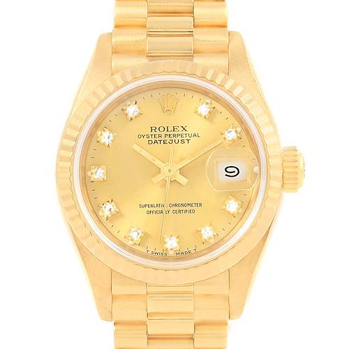 Photo of Rolex President Datejust Yellow Gold Diamond Ladies Watch Watch 69178