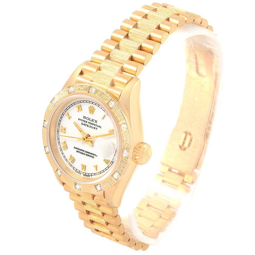 Rolex President Datejust 26 Yellow Gold Diamond Ladies Watch 69288 ...