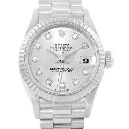 Photo of Rolex President Datejust 26 White Gold Diamond Dial Ladies Watch 69179