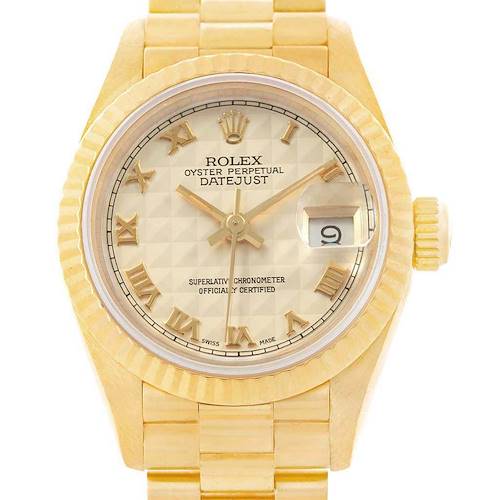 Photo of Rolex President Datejust 26 Yellow Gold Ladies Watch 69178 Box Papers