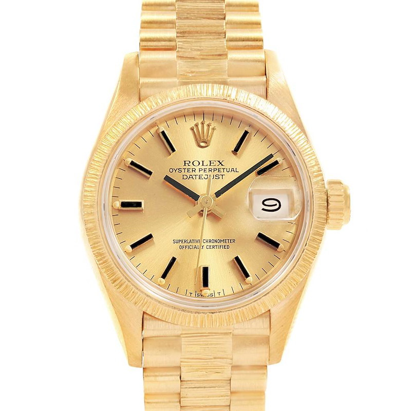 Rolex President Datejust 26 18K Yellow Gold Ladies Watch 69278 SwissWatchExpo