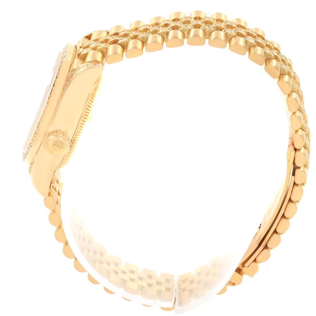 Rolex President Datejust 18k Yellow Gold Diamond Bracelet Watch 69158 Swisswatchexpo 8280