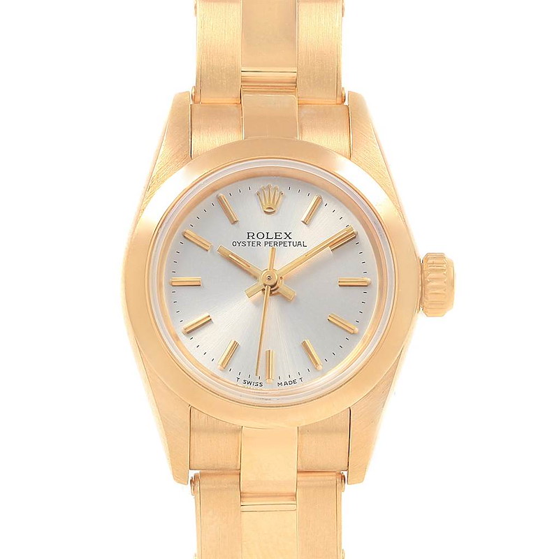 Rolex President No-Date Yellow Gold Oyster Bracelet Ladies Watch 67188 SwissWatchExpo