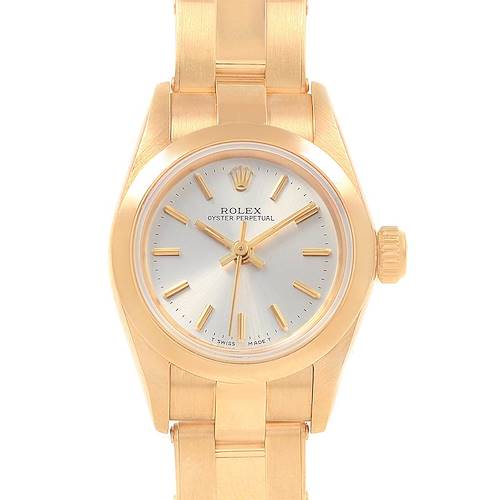 Photo of Rolex President No-Date Yellow Gold Oyster Bracelet Ladies Watch 67188