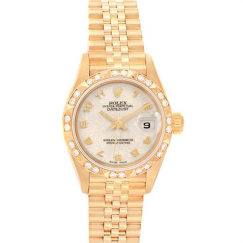 Photo of Rolex President Datejust Yellow Gold Anniversary Dial Ladies Watch 79258