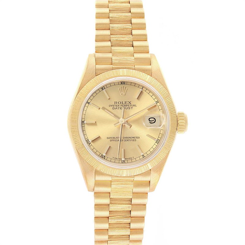 Rolex President Datejust 26 18K Yellow Gold Ladies Watch 69278 SwissWatchExpo