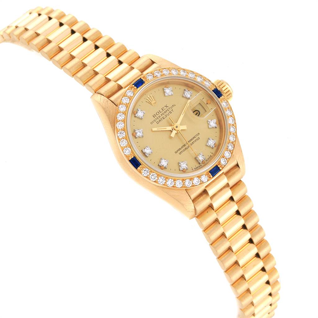 rolex datejust yellow dial