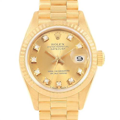 Photo of Rolex President Datejust 26 Yellow Gold Ladies Watch 69178 Papers