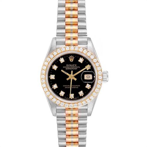 Photo of Rolex President Tridor White Yellow Rose Gold Diamond Ladies Watch 69179