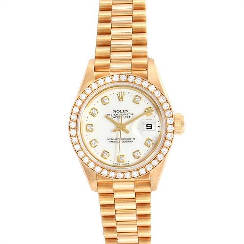 Photo of Rolex President Datejust 26 Yellow Gold Diamond Ladies Watch 69138